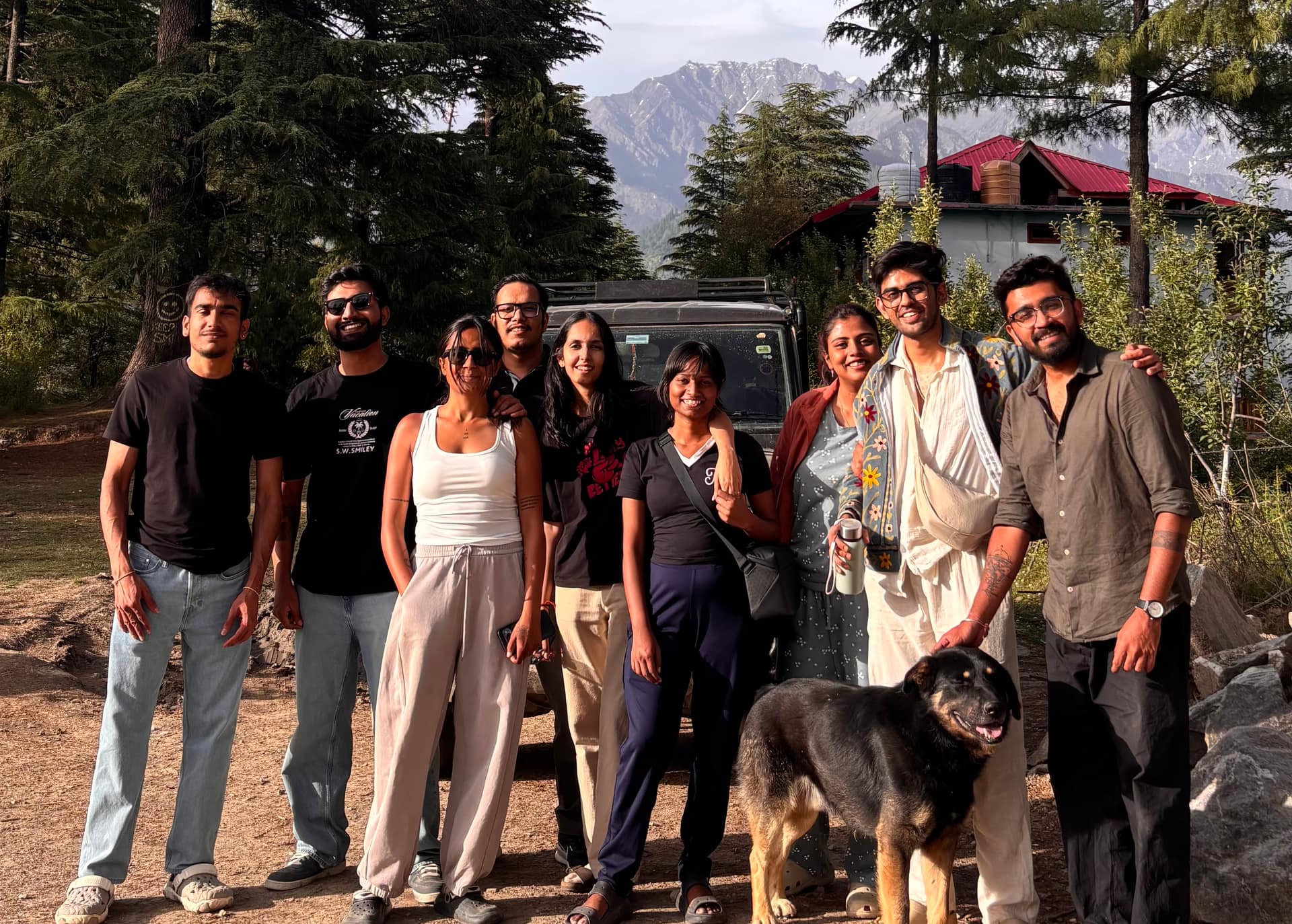 The GoWeekender crew gathered in the Himalayas